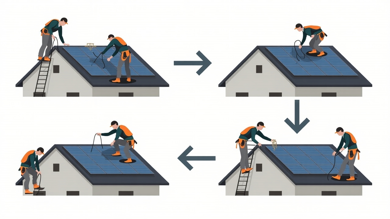 Proceso de instalación de paneles solares